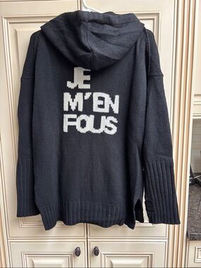 Zadig Voltaire Salma WE JMF Le Men Fous Cardigan Zip Hooded Sweater Small new